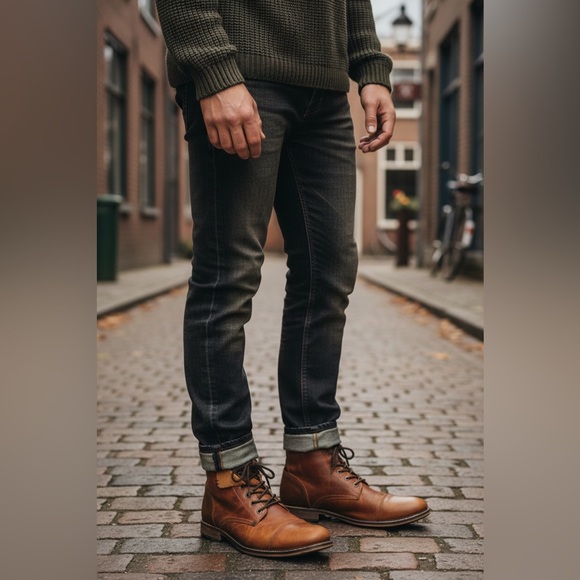 Men’s Bullboxer Kelden Cap Toe Leather Boots SZ 12 - Picture 2 of 6